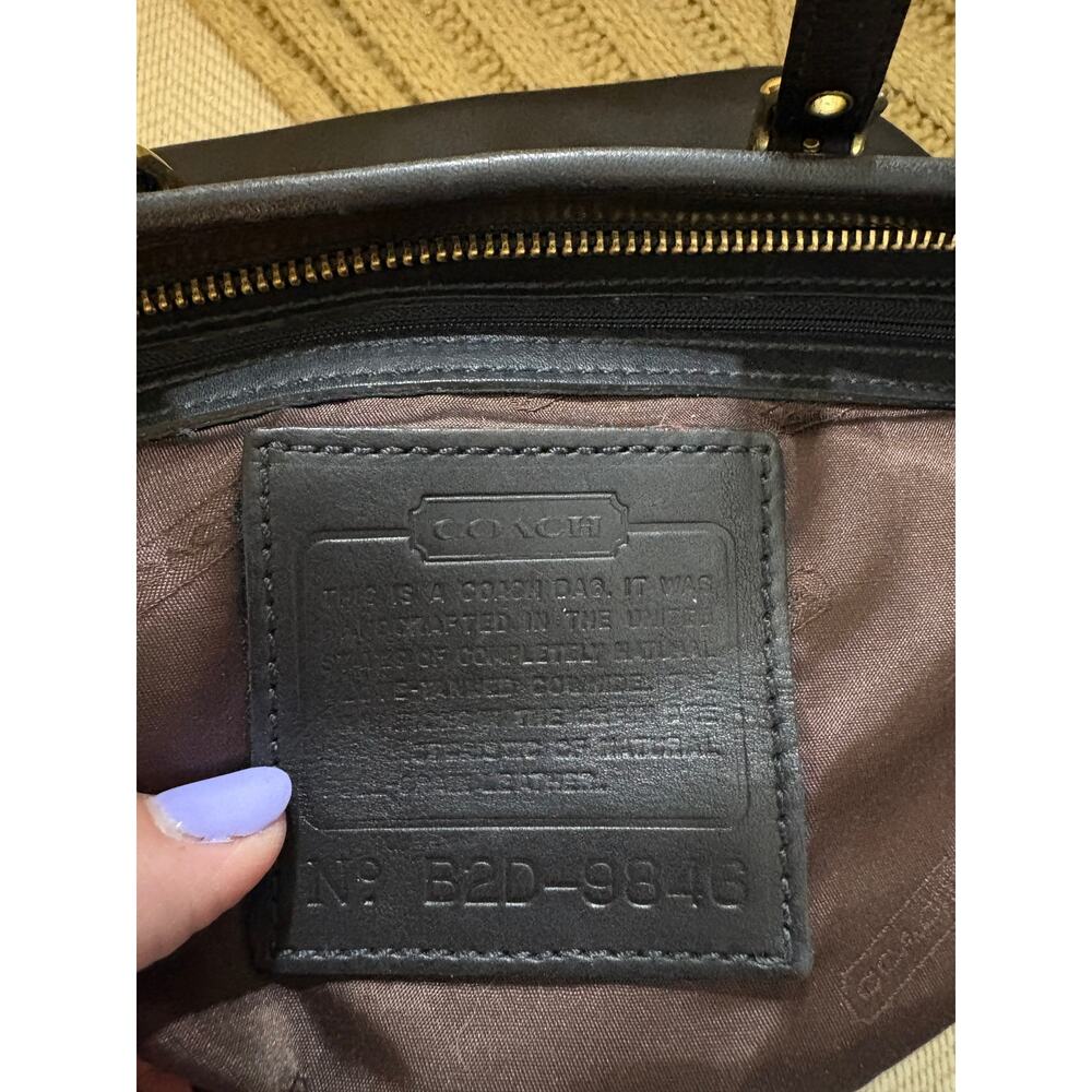 Vintage Coach Legacy Mini Market Tote 9846 Black Leather - Picture 8 of 12